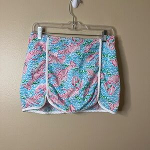 Lilly Pulitzer Pink and Blue Midi Skirt